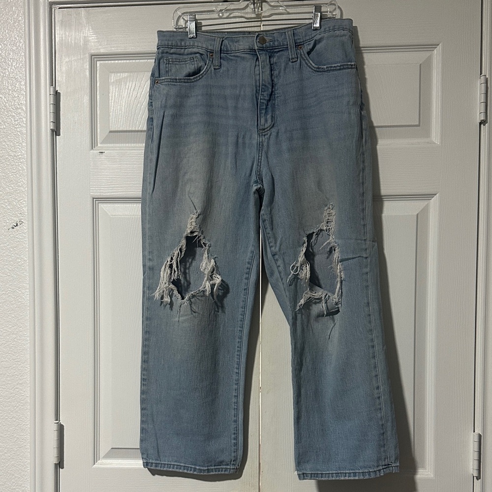 Universal Thread Light Blue Distressed Boyfriend Jeans